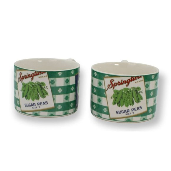 Fitz & Floyd Omnibus Americana Country Cupboard Pattern Mugs 1994 - Picture 3 of 6